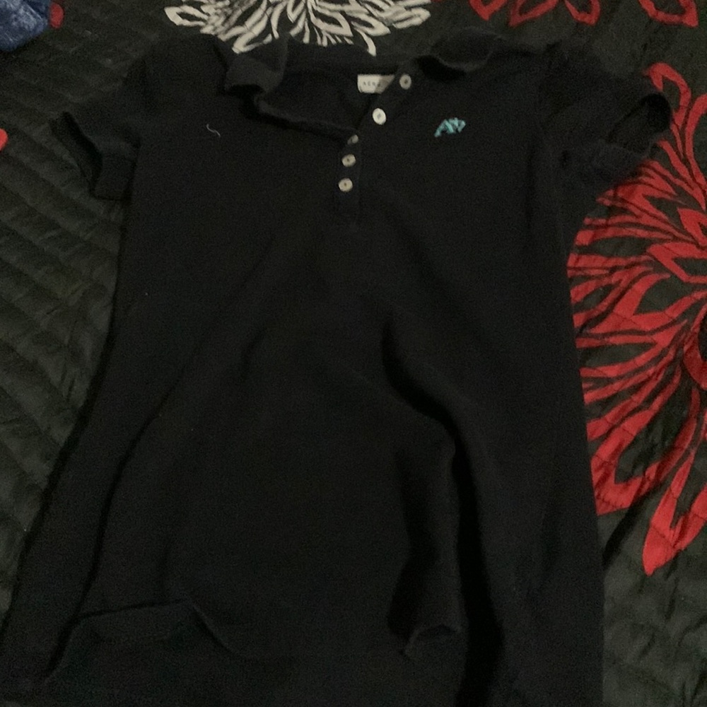 Black collared shirt